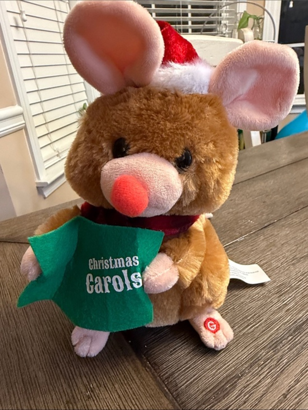 GEMMY ANIMATED CHRISTMAS MOUSE -Lights up & Sings!